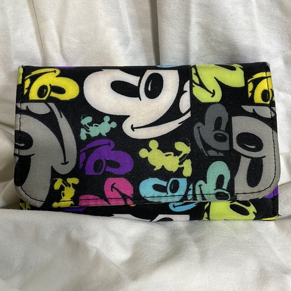 Disney Parks Mickey Mouse Trifold Wallet. Retired Vera Bradley Pattern